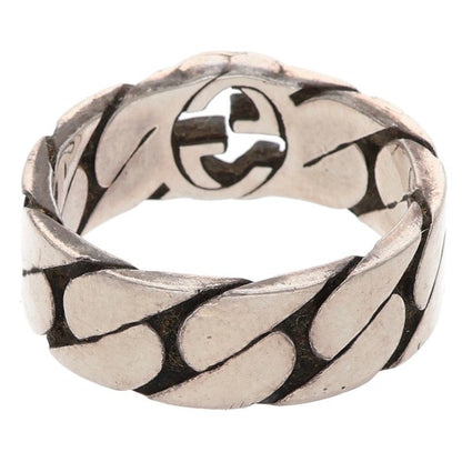GUCCI 925 Interlocking G Ring Size 21