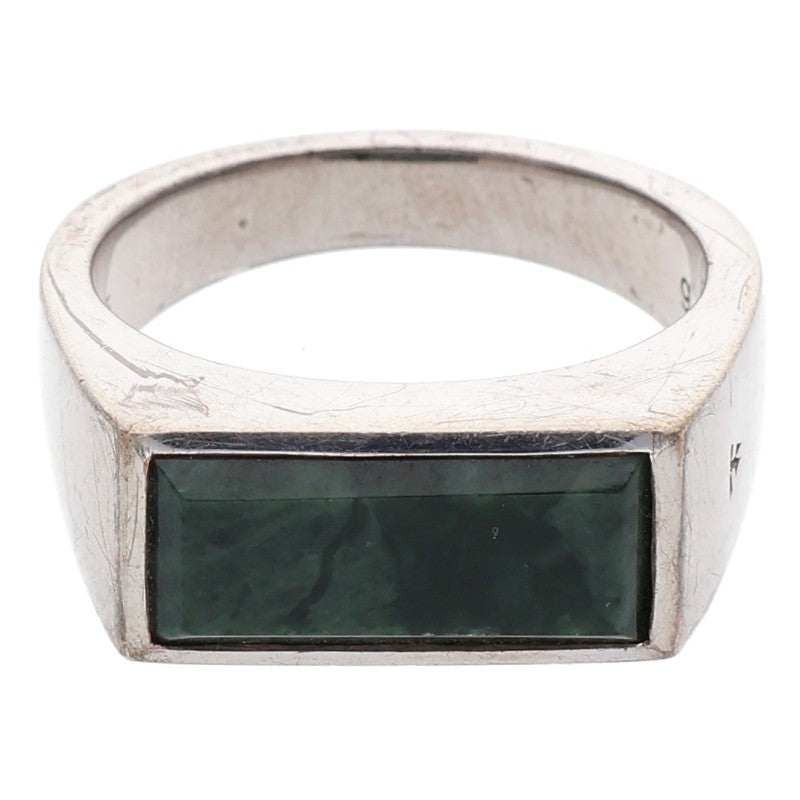 TOM WOOD 925 Green Marble Peaky Ring Size ONE SIZE