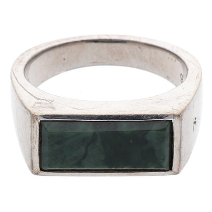TOM WOOD 925 Green Marble Peaky Ring Size ONE SIZE