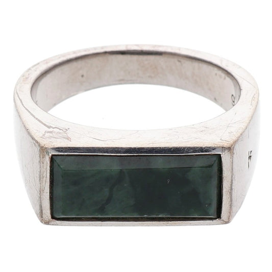 TOM WOOD 925 Green Marble Peaky Ring Size ONE SIZE