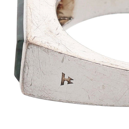 TOM WOOD 925 Green Marble Peaky Ring Size ONE SIZE