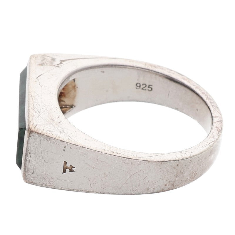 TOM WOOD 925 Green Marble Peaky Ring Size ONE SIZE
