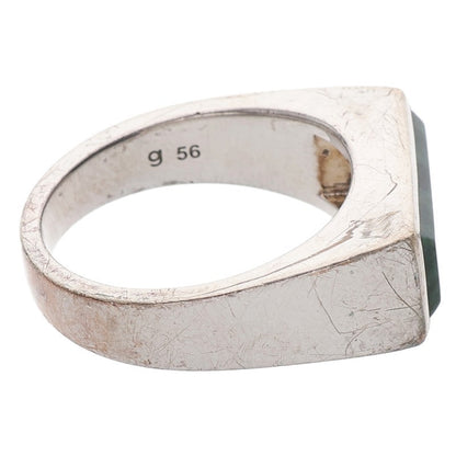 TOM WOOD 925 Green Marble Peaky Ring Size ONE SIZE