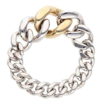 TOM WOOD 925 Dean Band Duo Gold Combo Ring Size 15.5