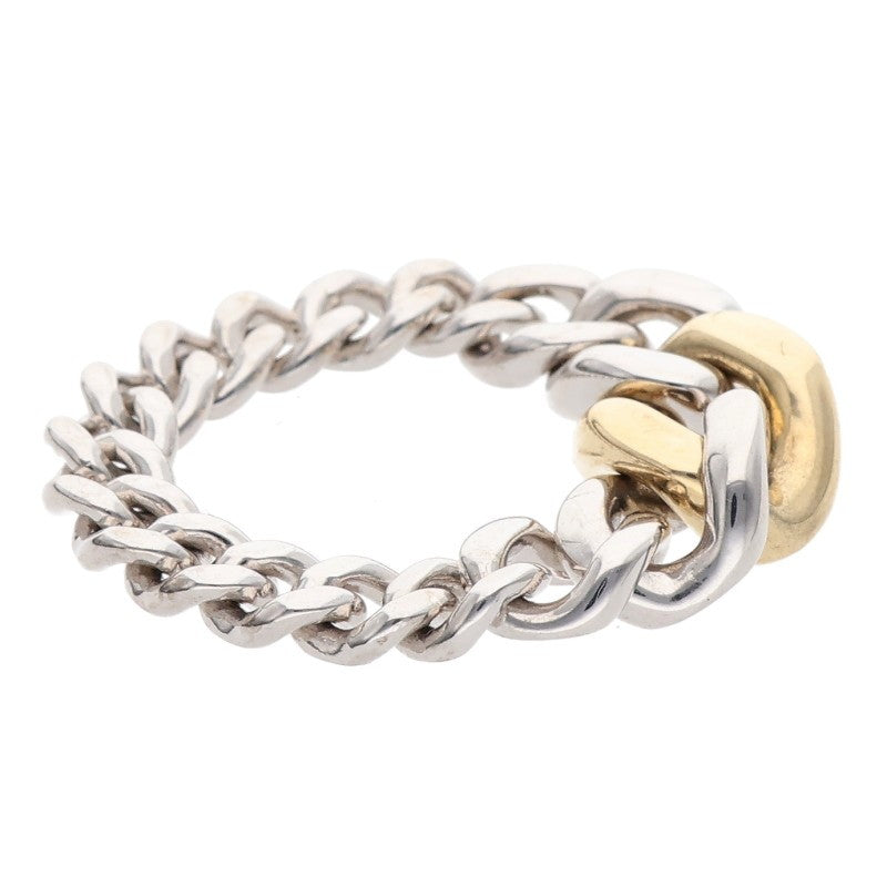 TOM WOOD 925 Dean Band Duo Gold Combo Ring Size 15.5