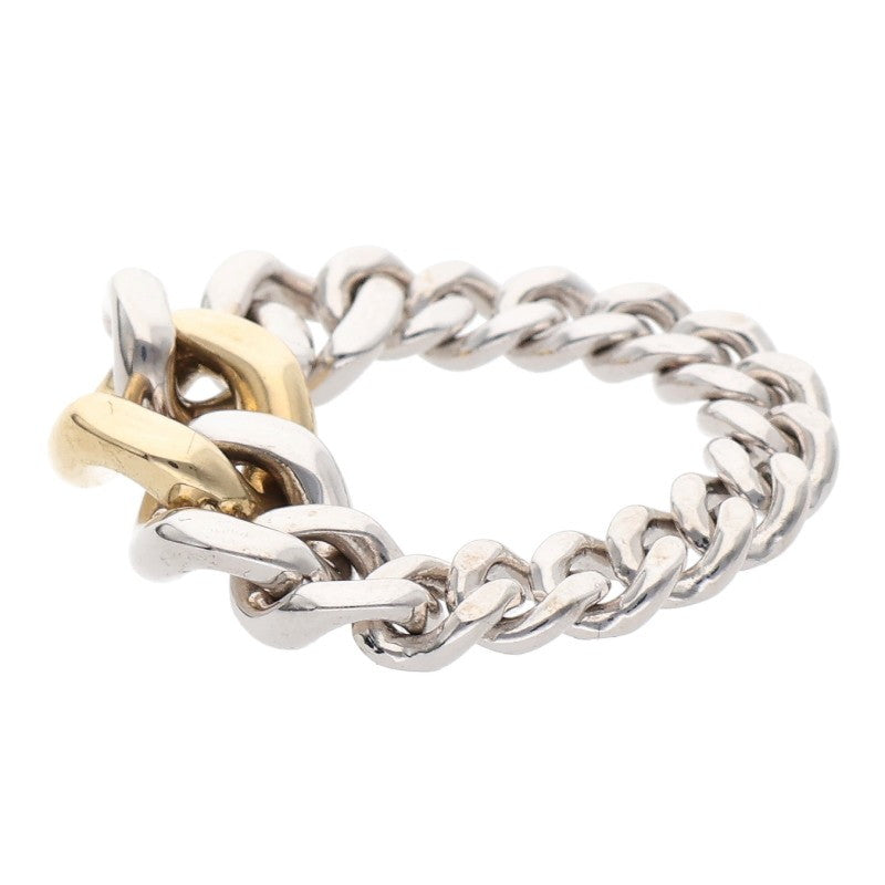 TOM WOOD 925 Dean Band Duo Gold Combo Ring Size 15.5