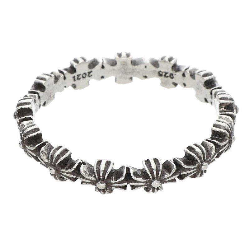 Chrome Hearts Tiny E CH Plus Band Silver Ring Size US 9
