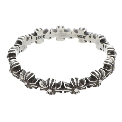 Chrome Hearts Tiny E CH Plus Band Silver Ring Size US 9