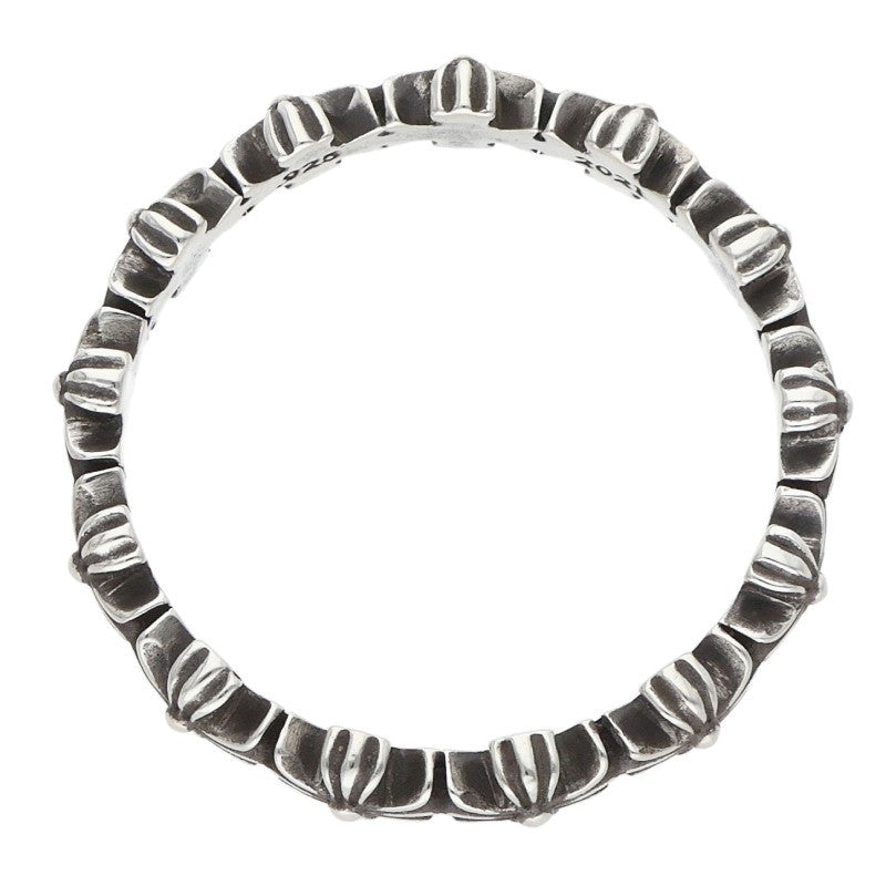 Chrome Hearts Tiny E CH Plus Band Silver Ring Size US 9