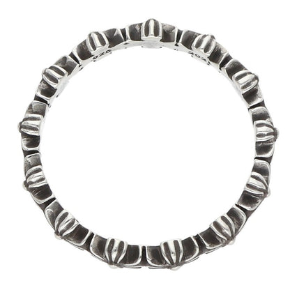 Chrome Hearts Tiny E CH Plus Band Silver Ring Size US 9