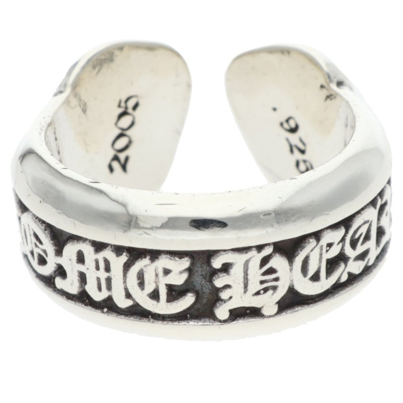 Chrome Hearts SM SCROLL LABEL Silver Ring Size US 3