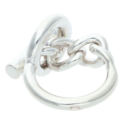 HERMES Croisette Silver Ring Size ONE SIZE