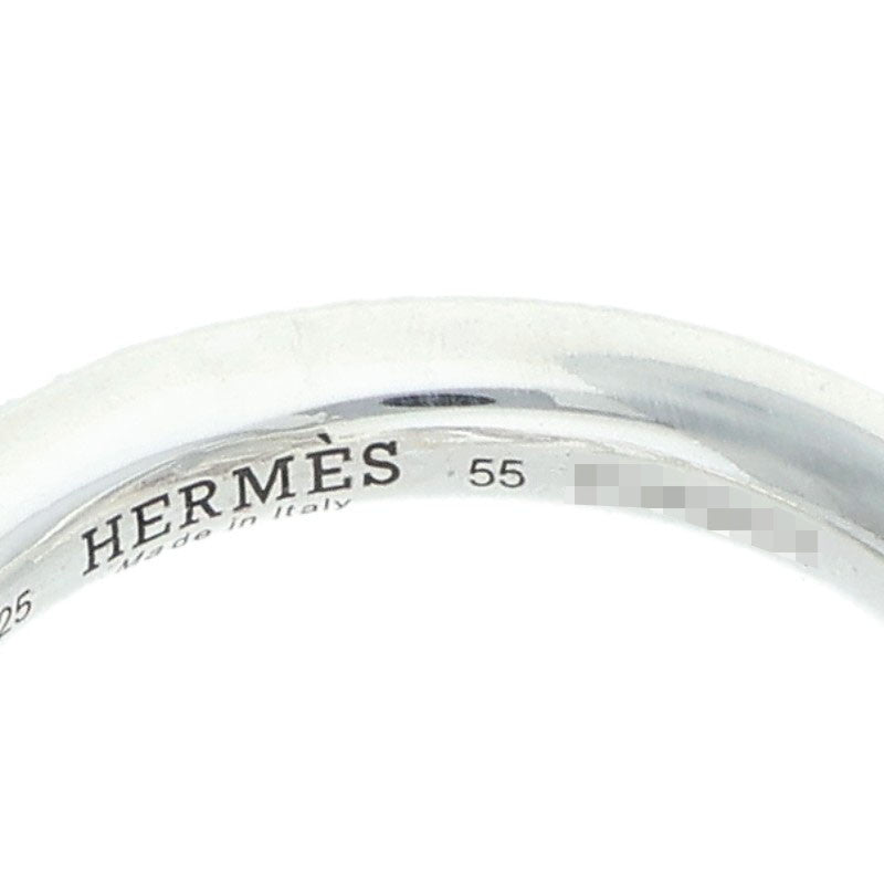 HERMES Croisette Silver Ring Size ONE SIZE
