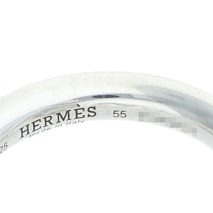 HERMES Croisette Silver Ring Size ONE SIZE