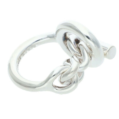 HERMES Croisette Silver Ring Size ONE SIZE