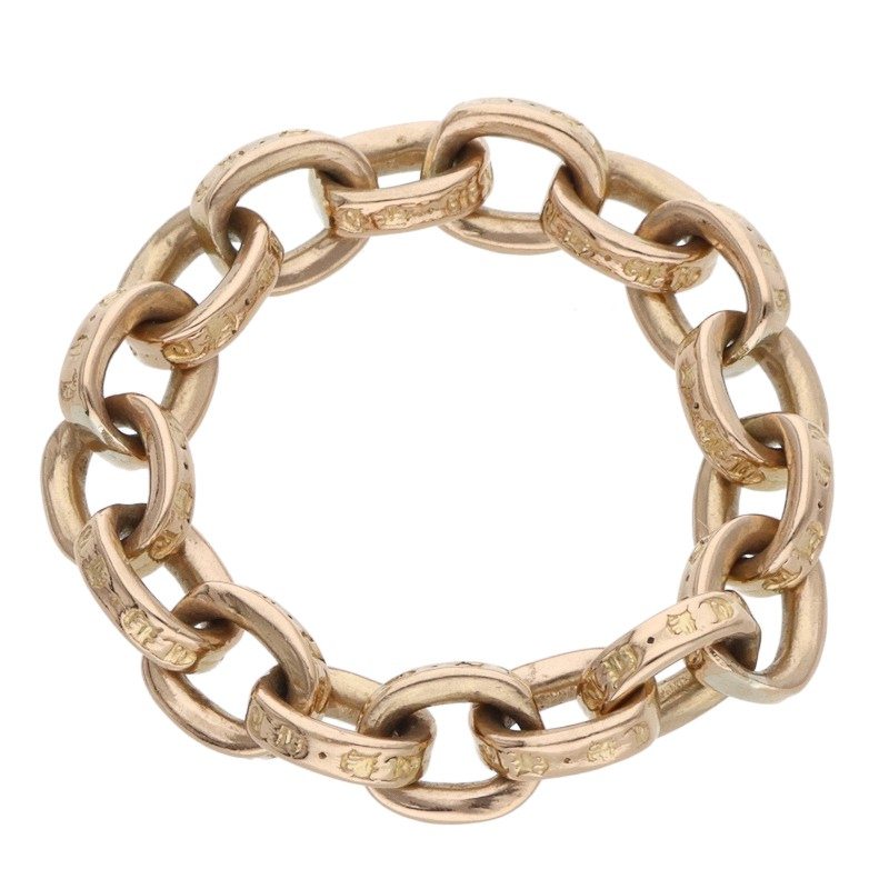 Chrome Hearts 22K Paper Chain Gold Ring Yellow Size US 8
