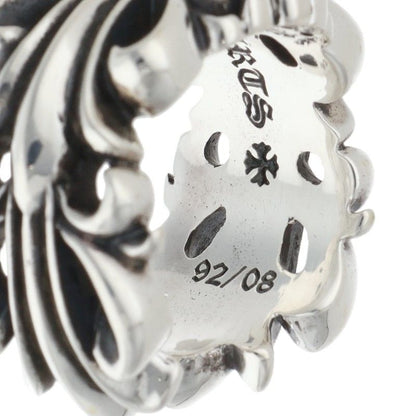 Chrome Hearts DBL FLRL CRS Silver Ring Size ONE SIZE