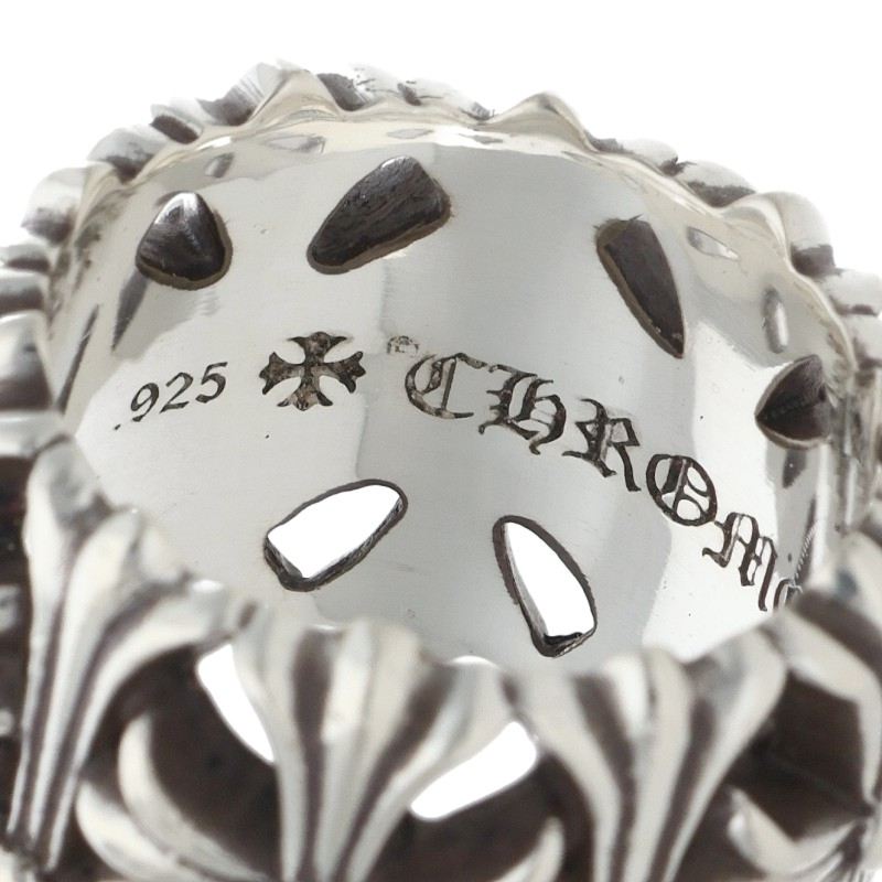 Chrome Hearts CEMETERY CROSS Silver Ring Size ONE SIZE