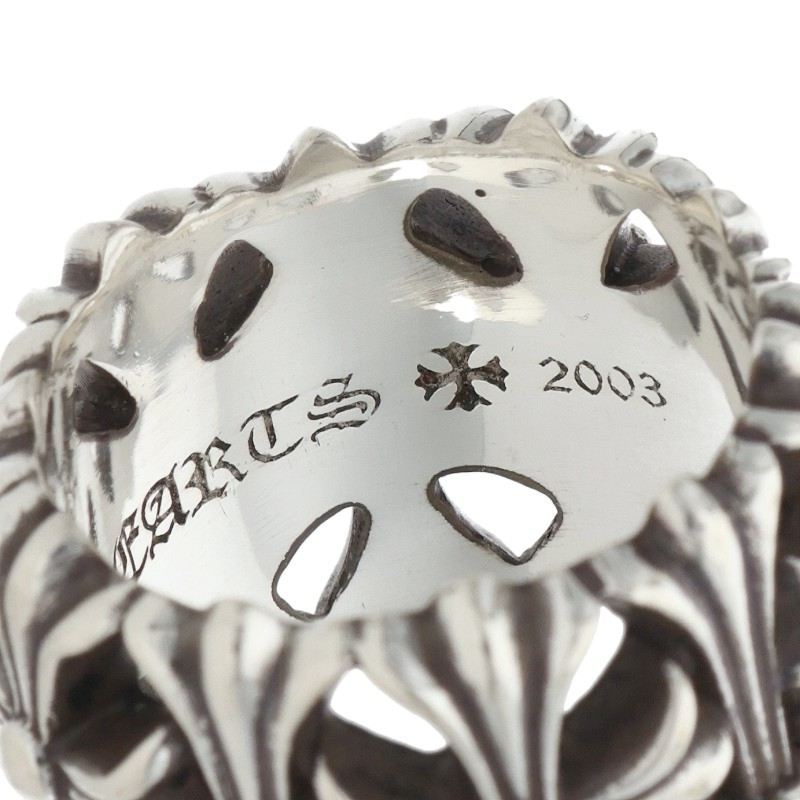 Chrome Hearts CEMETERY CROSS Silver Ring Size ONE SIZE