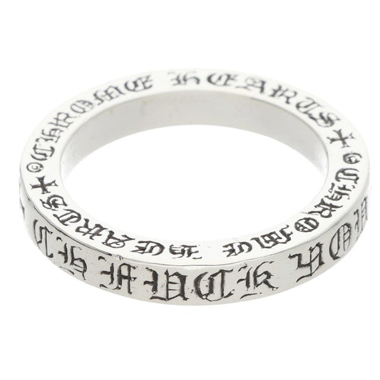 Chrome Hearts 3mm Spacer FUCKYOU Silver Ring Size ONE SIZE