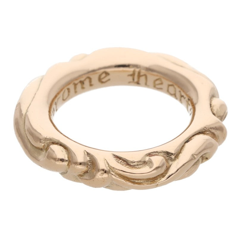 Chrome Hearts 22K SCRL BAND Gold Ring Size JP 9