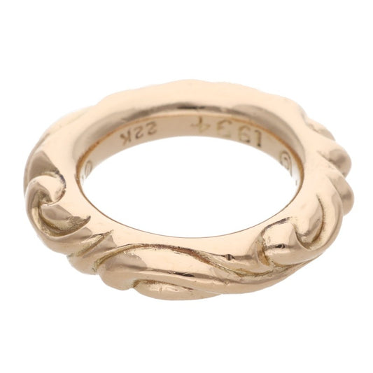 Chrome Hearts 22K SCRL BAND Gold Ring Size ONE SIZE