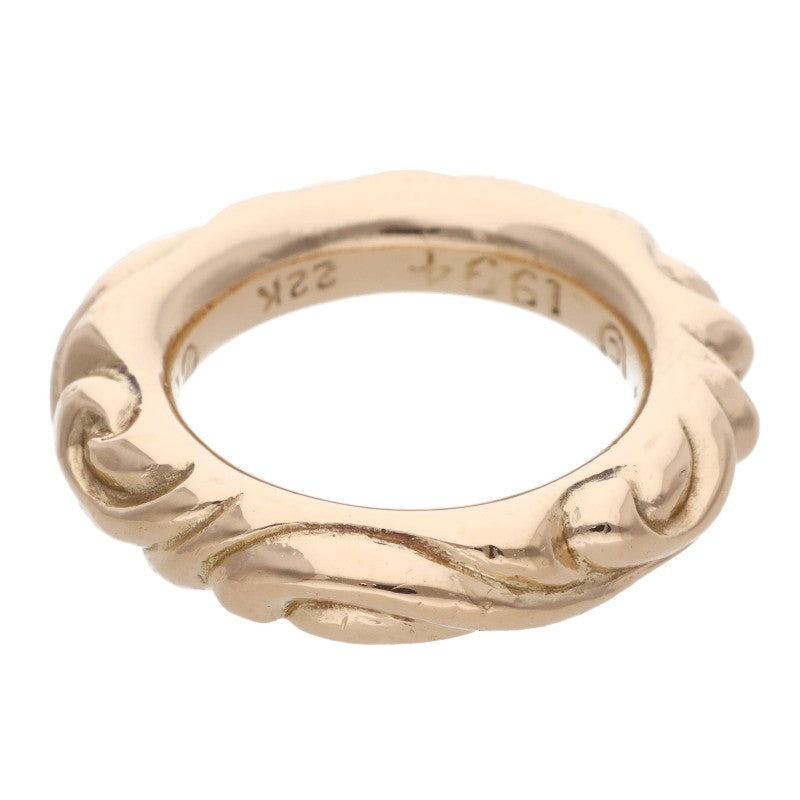 Chrome Hearts 22K SCRL BAND Gold Ring Size JP 9