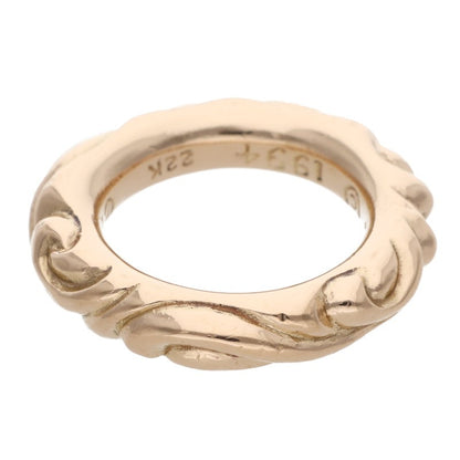 Chrome Hearts 22K SCRL BAND Gold Ring Size JP 9