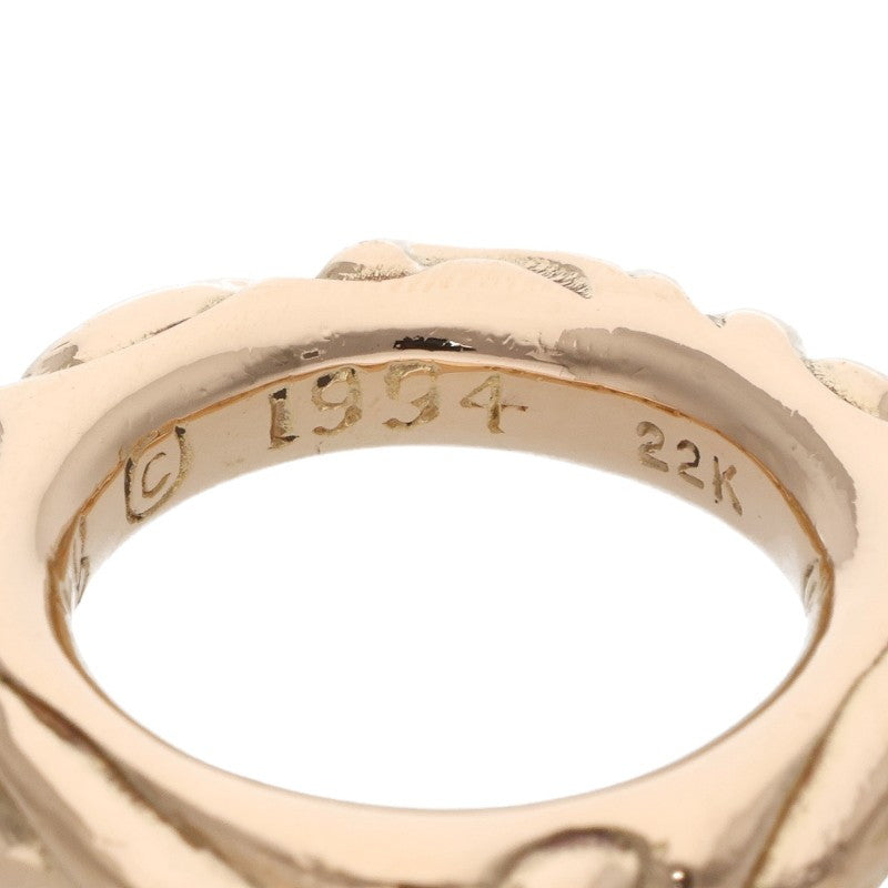 Chrome Hearts 22K SCRL BAND Gold Ring Size JP 9
