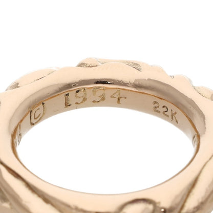 Chrome Hearts 22K SCRL BAND Gold Ring Size JP 9