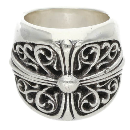 Chrome Hearts CLASSIC OVAL Cross Silver Ring Size US 9