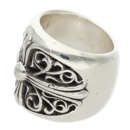 Chrome Hearts CLASSIC OVAL Cross Silver Ring Size US 9