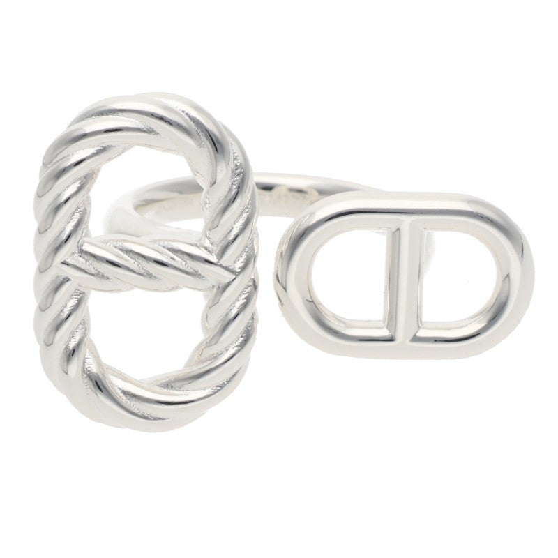 HERMES Chaine d'Ancre Alea II Silver Ring Size ONE SIZE