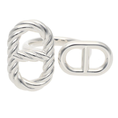HERMES Chaine d'Ancre Alea II Silver Ring Size ONE SIZE
