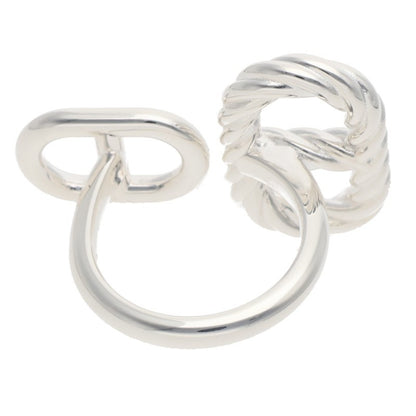 HERMES Chaine d'Ancre Alea II Silver Ring Size ONE SIZE