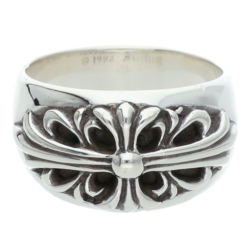 Chrome Hearts FLRL CRS Silver Ring Size ONE SIZE