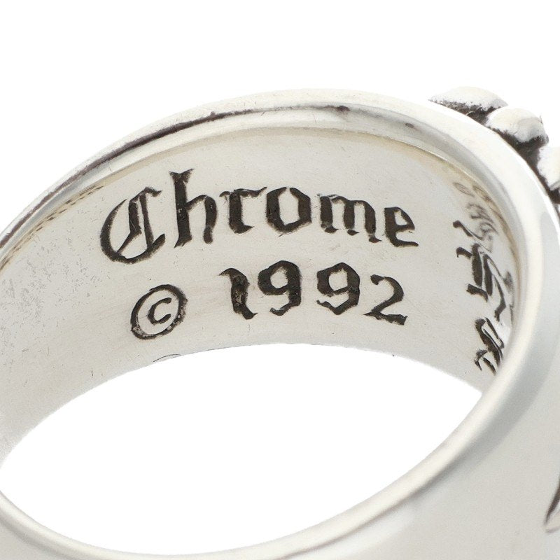 Chrome Hearts Floral Cross Silver Ring Size US 10.5