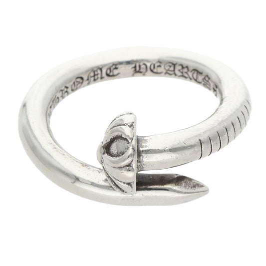Chrome Hearts Nail Cross Ball Silver Ring Size ONE SIZE