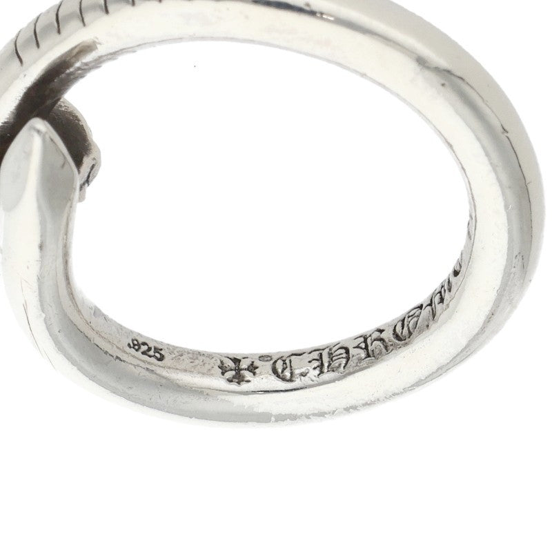 Chrome Hearts Nail Cross Ball Silver Ring Size US 6