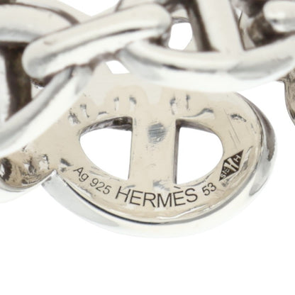 HERMES Chaine d'Ancre Enchainee GM Silver Ring Size ONE SIZE