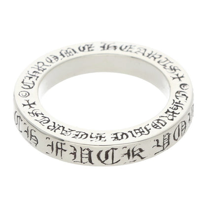 Chrome Hearts 3mm Spacer FUCKYOU Silver Ring Size ONE SIZE