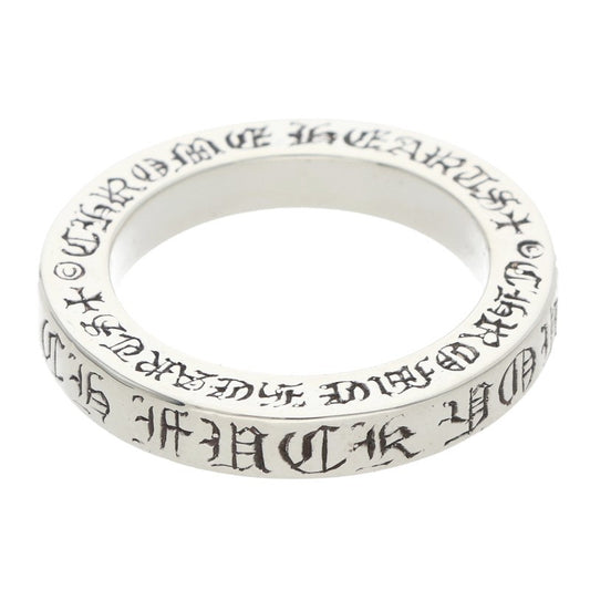 Chrome Hearts 3mm Spacer FUCKYOU Silver Ring Size ONE SIZE