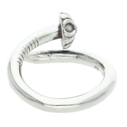 Chrome Hearts Nail Cross Ball Silver Ring Size ONE SIZE
