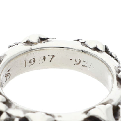 Chrome Hearts Cross Band Silver Ring Size US 4