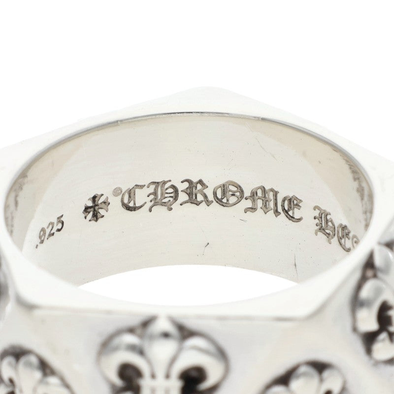 Chrome Hearts PENTAGON BS FLEUR Silver Ring Size US 11