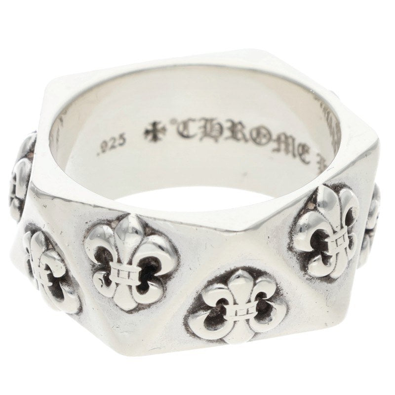 Chrome Hearts PENTAGON BS FLEUR Silver Ring Size US 11