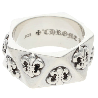 Chrome Hearts PENTAGON BS FLEUR Silver Ring Size US 11