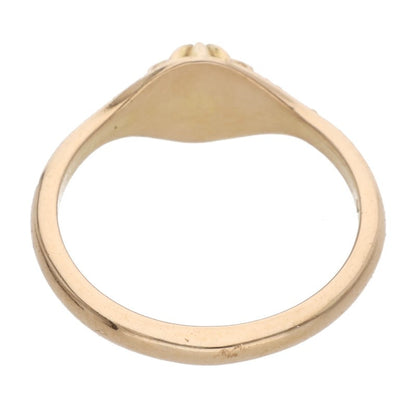 Chrome Hearts 22K BUBBLGM MINI HALF CRSBL Ring Size US 4
