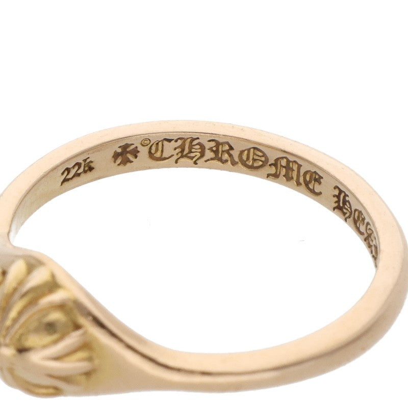 Chrome Hearts 22K BUBBLGM MINI HALF CRSBL Ring Size US 4