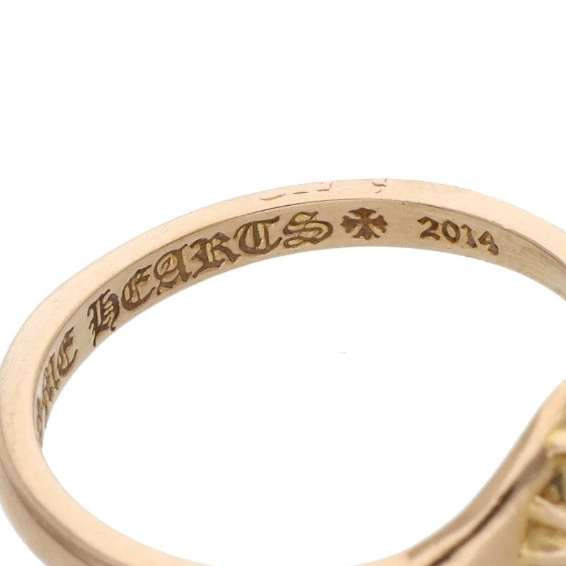 Chrome Hearts 22K BUBBLGM MINI HALF CRSBL Ring Size US 4